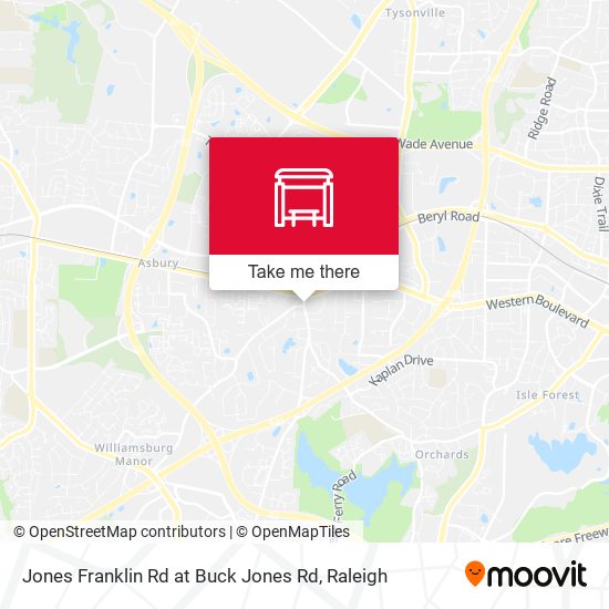 Jones Franklin Rd at Buck Jones Rd map