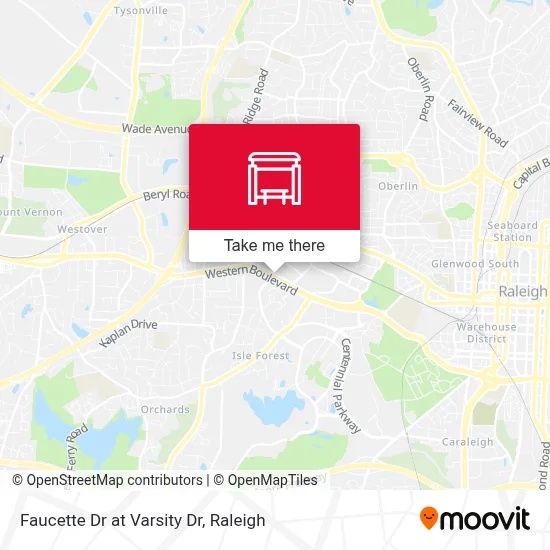 Faucette Dr at Varsity Dr map