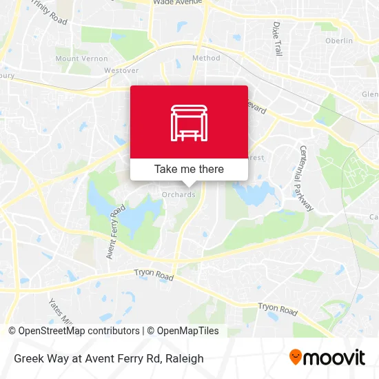 Greek Way at Avent Ferry Rd map