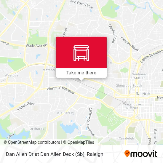 Dan Allen Dr at Dan Allen Deck (Sb) map