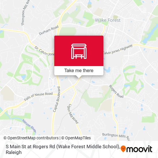 Mapa de S Main St at Rogers Rd (Wake Forest Middle School)