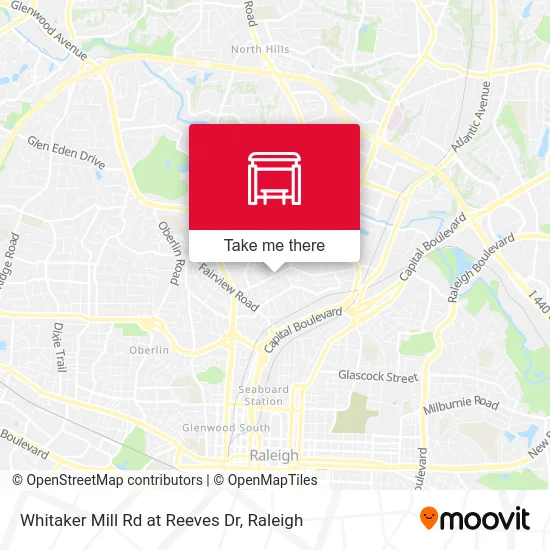 Whitaker Mill Rd at Reeves Dr map