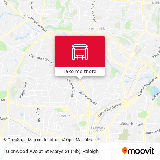 Glenwood Ave at St Marys St (Nb) map