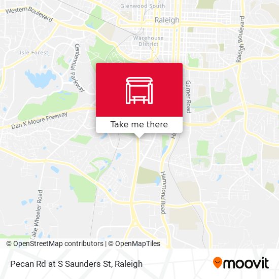 Pecan Rd at S Saunders St map