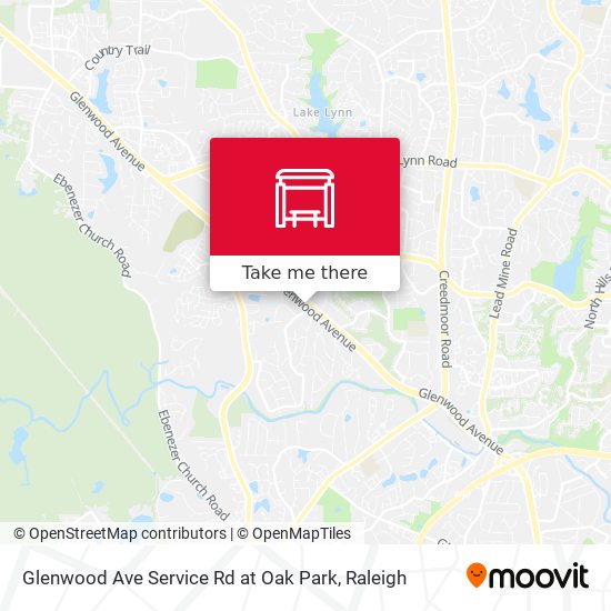 Glenwood Ave Service Rd at Oak Park map
