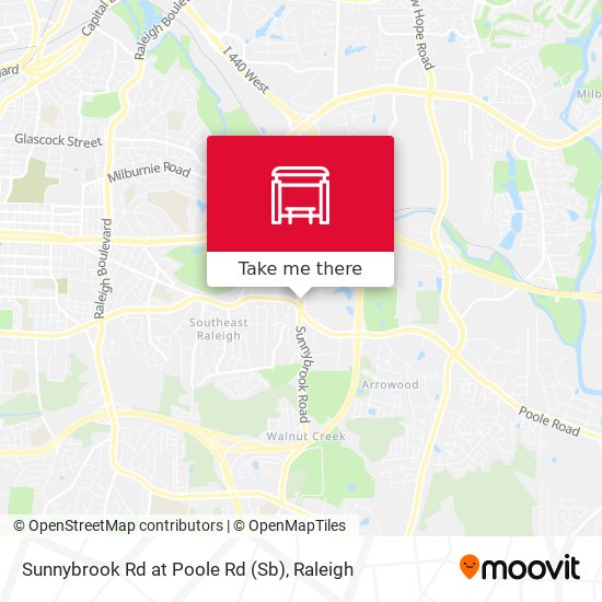 Sunnybrook Rd at Poole Rd (Sb) map