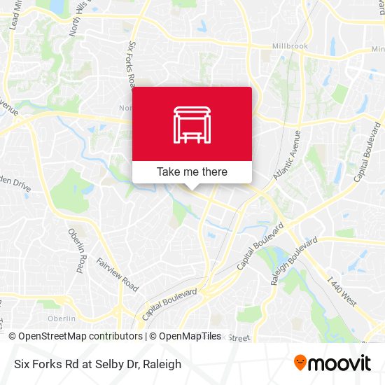 Six Forks Rd at Selby Dr map