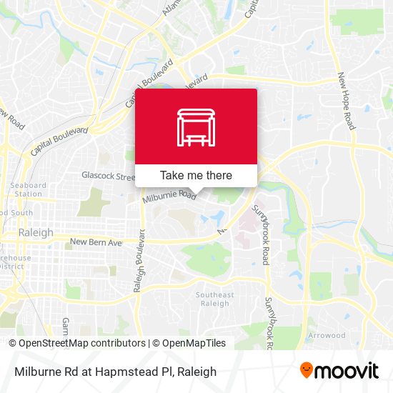 Mapa de Milburne Rd at Hapmstead Pl