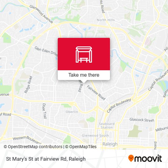 St Mary's St at Fairview Rd map