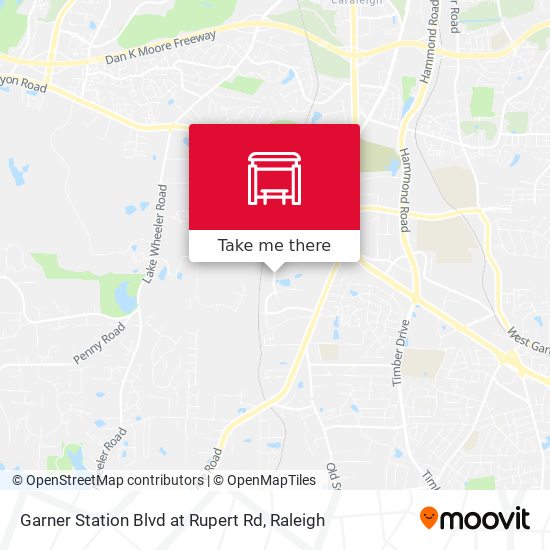 Garner Station Blvd at Rupert Rd map
