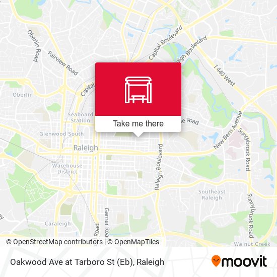 Mapa de Oakwood Ave at Tarboro St (Eb)