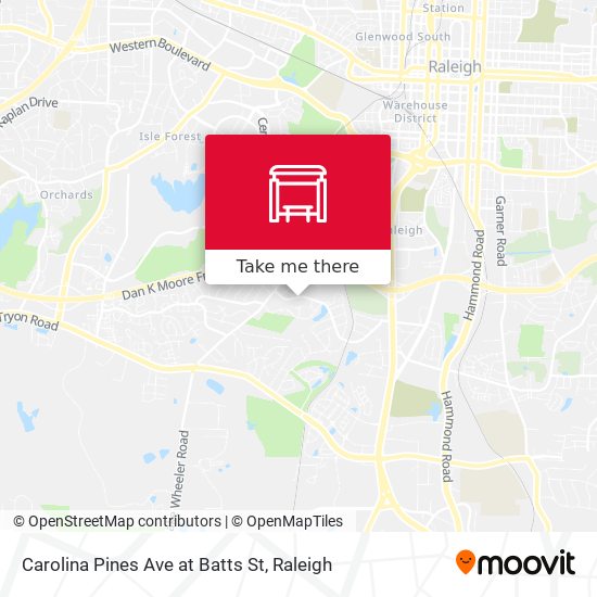 Carolina Pines Ave at Batts St map