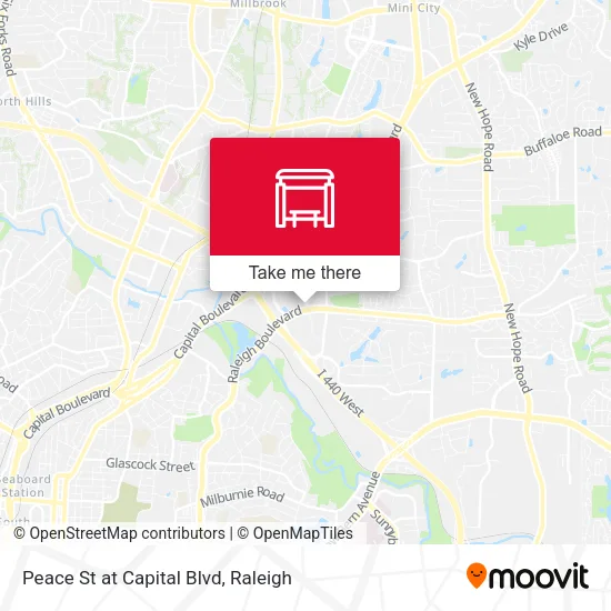 Mapa de Peace St at Capital Blvd