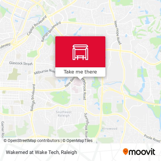 Wakemed at Wake Tech map