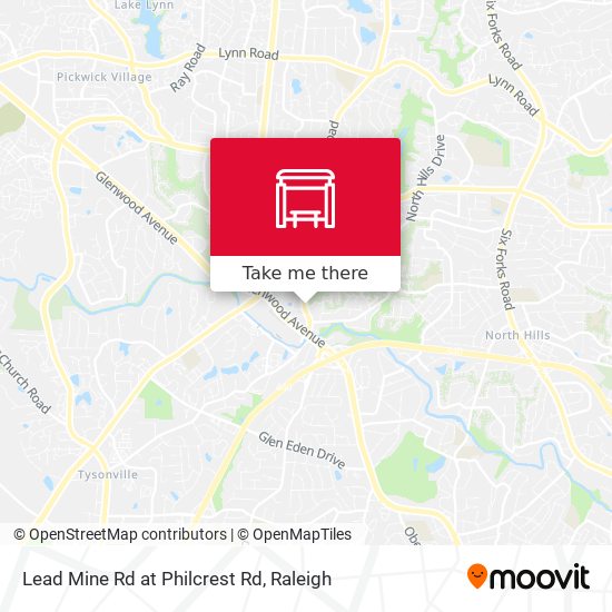Mapa de Lead Mine Rd at Philcrest Rd