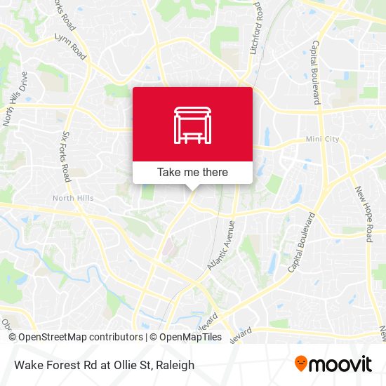 Wake Forest Rd at Ollie St map