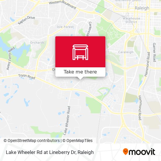 Lake Wheeler Rd at Lineberry Dr map