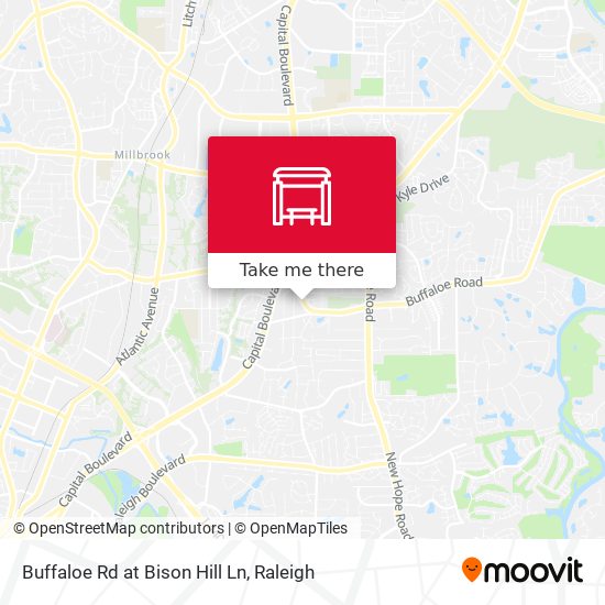 Buffaloe Rd at Bison Hill Ln map