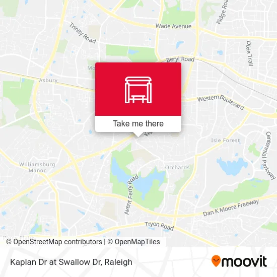 Kaplan Dr at Swallow Dr map