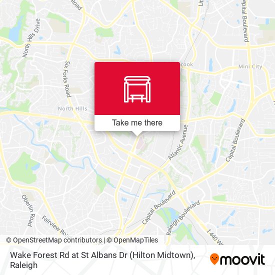 Mapa de Wake Forest Rd at St Albans Dr (Hilton Midtown)