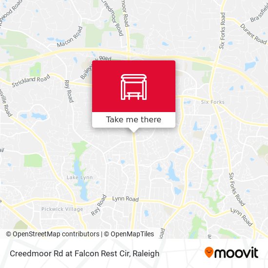 Mapa de Creedmoor Rd at Falcon Rest Cir