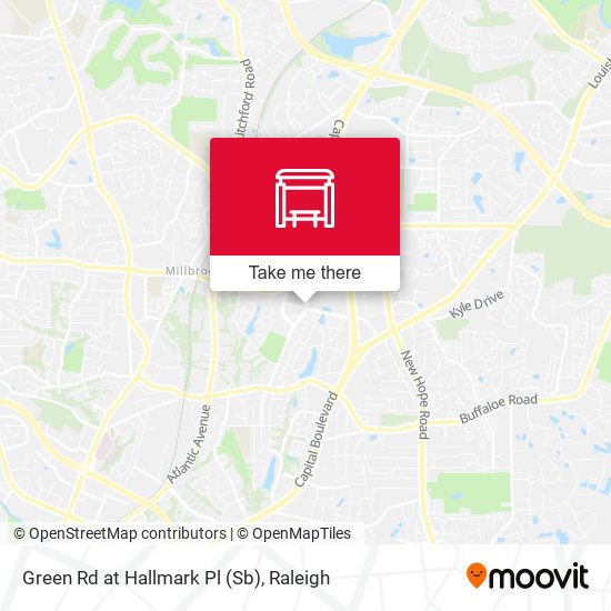 Green Rd at Hallmark Pl (Sb) map