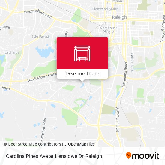 Carolina Pines Ave at Henslowe Dr map
