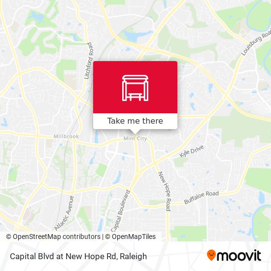Capital Blvd at New Hope Rd map