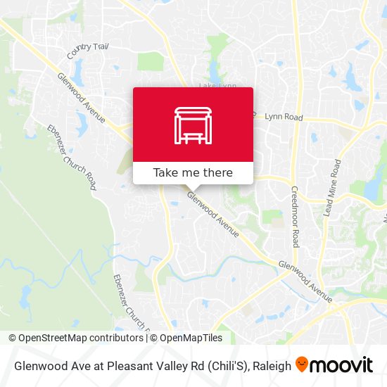 Glenwood Ave at Pleasant Valley Rd (Chili'S) map
