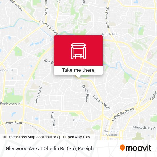 Glenwood Ave at Oberlin Rd (Sb) map
