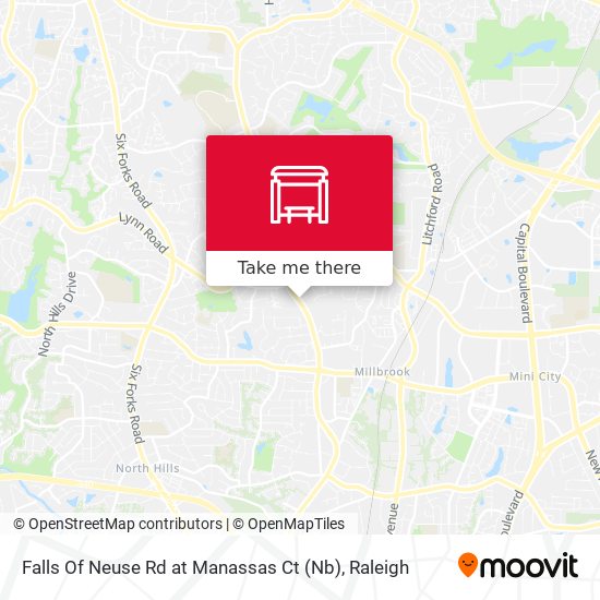 Mapa de Falls Of Neuse Rd at Manassas Ct (Nb)