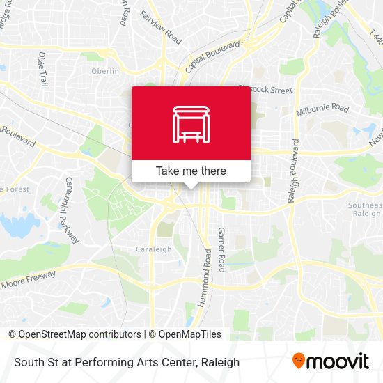 South St at Performing Arts Center map