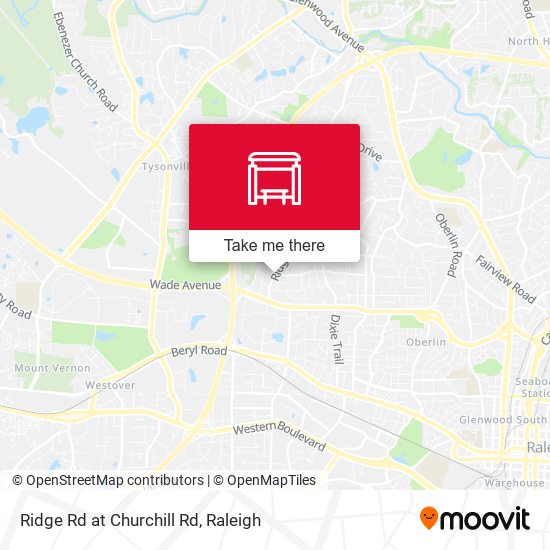 Ridge Rd at Churchill Rd map