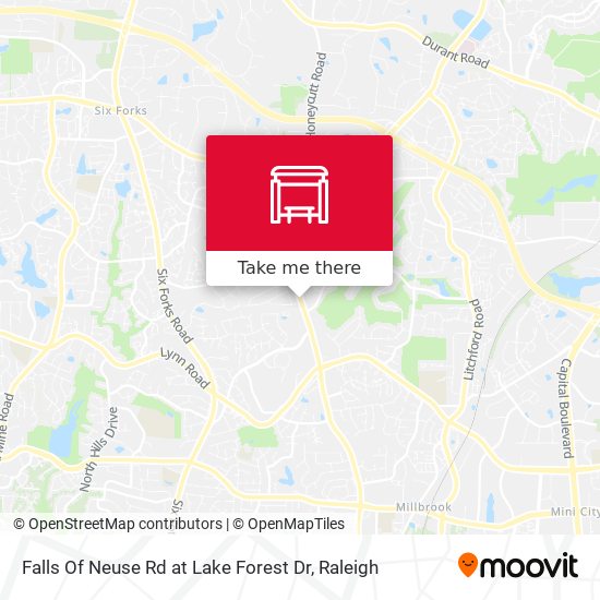 Falls Of Neuse Rd at Lake Forest Dr map