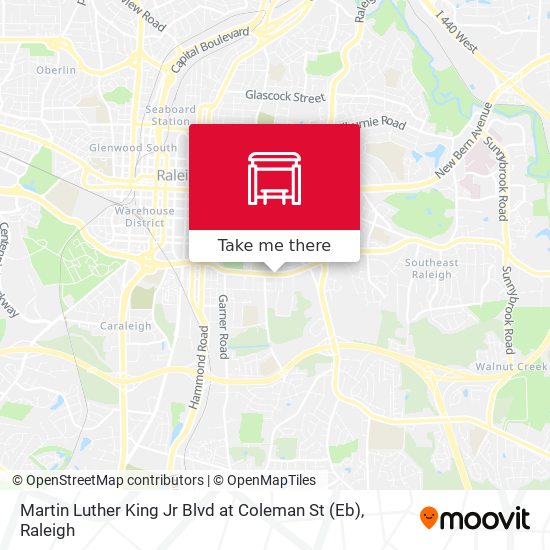 Martin Luther King Jr Blvd at Coleman St (Eb) map