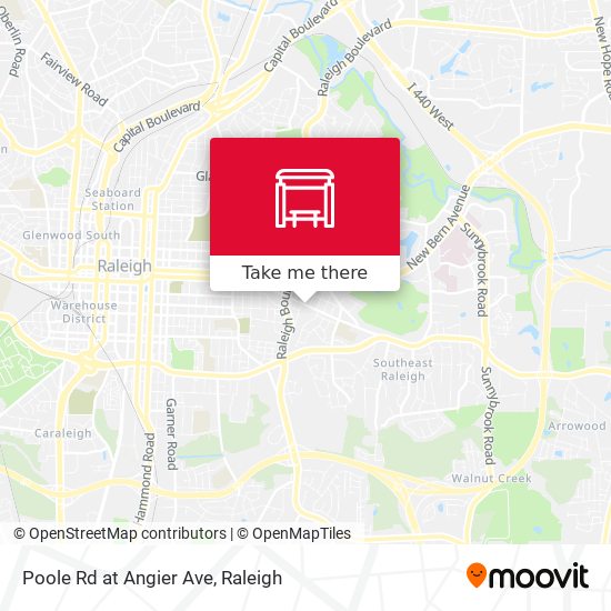 Poole Rd at Angier Ave map