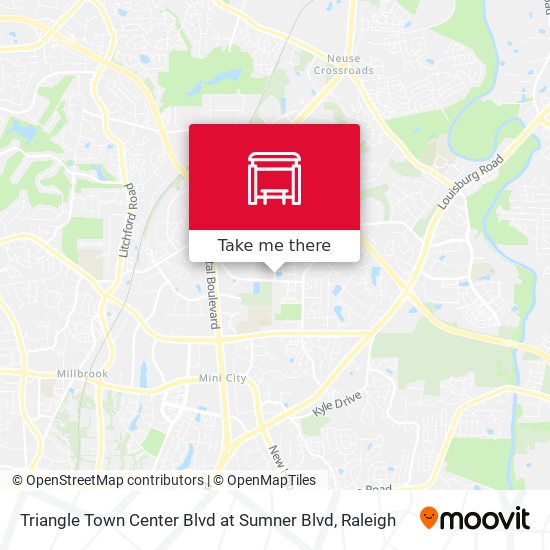 Mapa de Triangle Town Center Blvd at Sumner Blvd