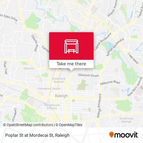 Poplar St at Mordecai St map
