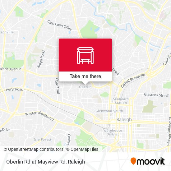 Oberlin Rd at Mayview Rd map