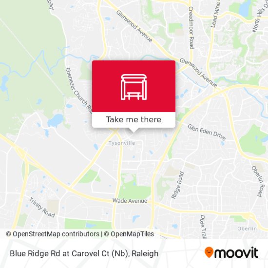 Blue Ridge Rd at Carovel Ct (Nb) map
