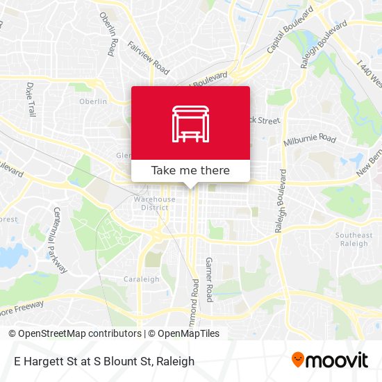 E Hargett St at S Blount St map