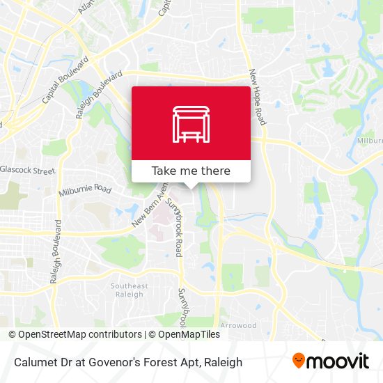 Calumet Dr at Govenor's Forest Apt map
