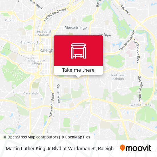 Martin Luther King Jr Blvd at Vardaman St map