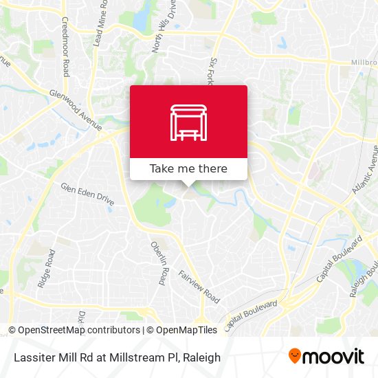 Lassiter Mill Rd at Millstream Pl map