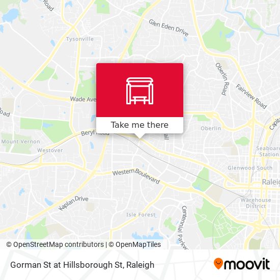 Gorman St at Hillsborough St map