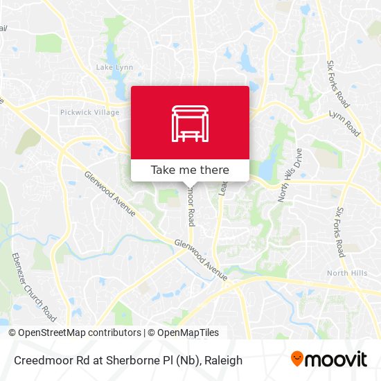 Creedmoor Rd at Sherborne Pl (Nb) map