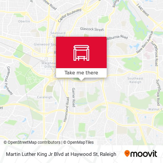 Martin Luther King Jr Blvd at Haywood St map