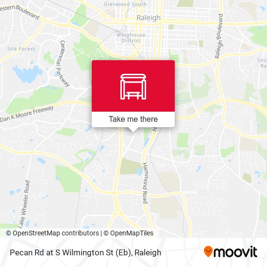 Pecan Rd at S Wilmington St (Eb) map