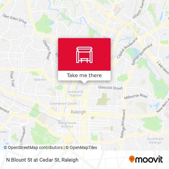 Mapa de N Blount St at Cedar St