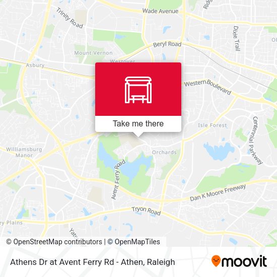 Mapa de Athens Dr at Avent Ferry Rd - Athen